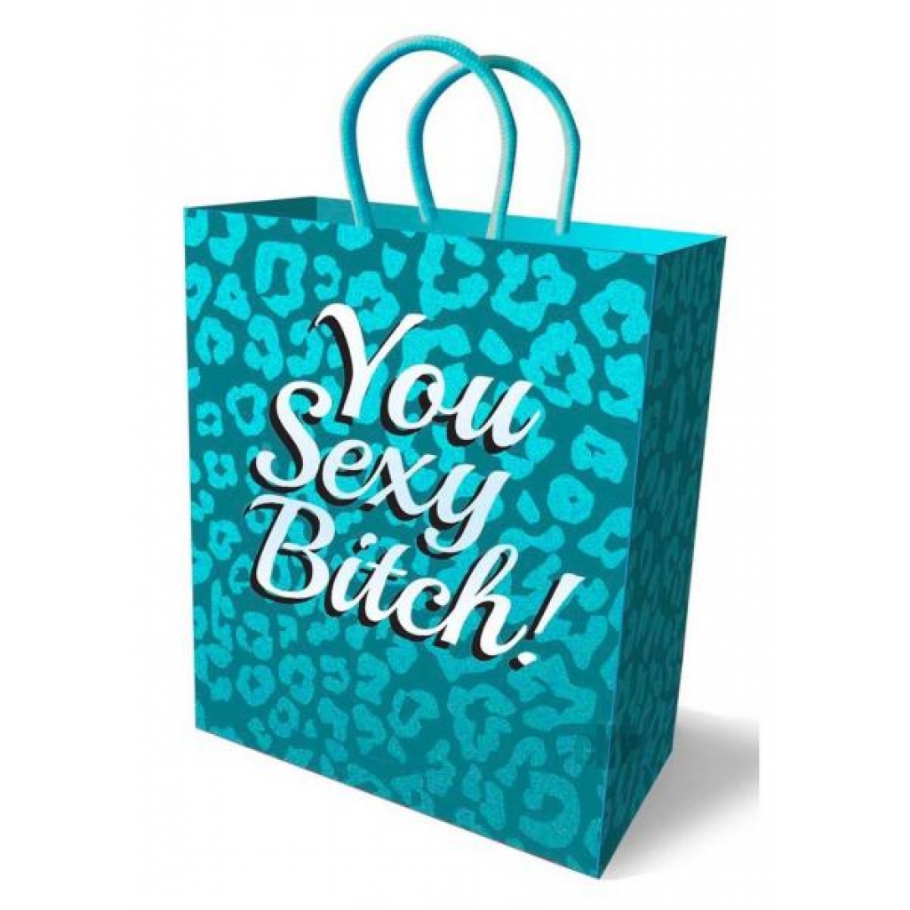 You Sexy Bitch Gift Bag - Teal Blue with Fun Design