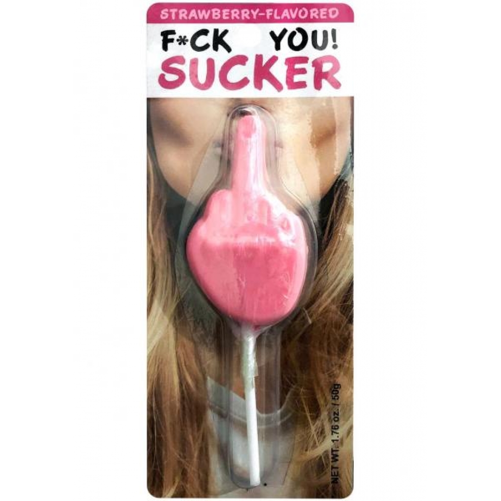 Strawberry Flavored Lollipop - F*ck You Sucker