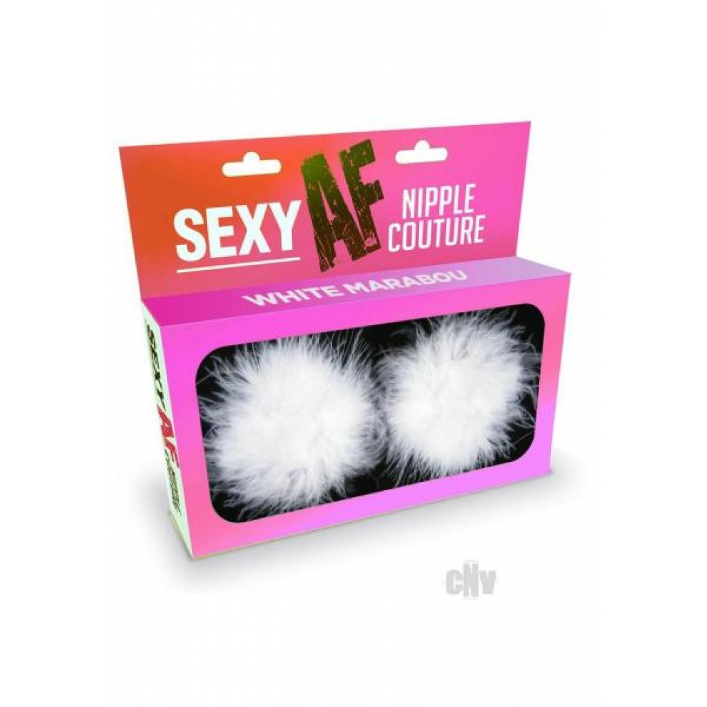 Sexy Af Nipple Marabou White - Little Genie Productions Llc.