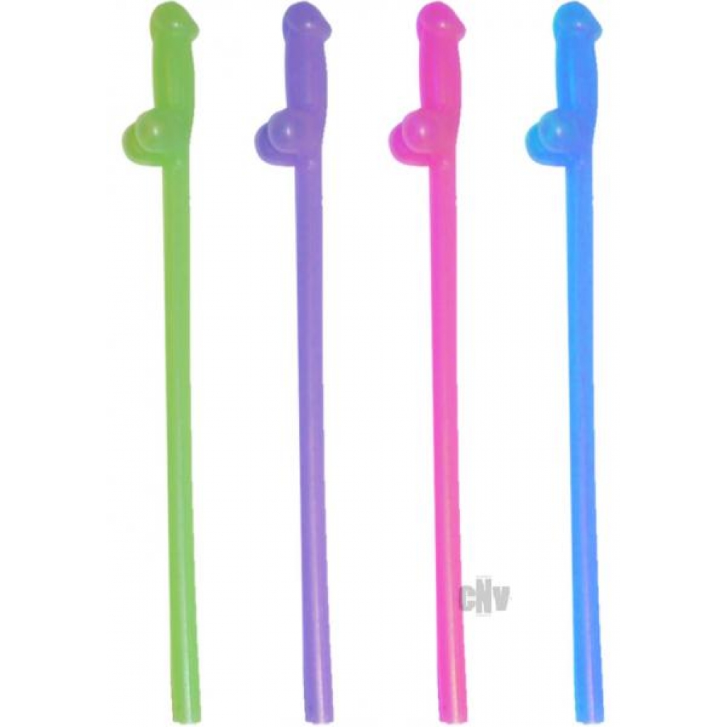 Glow In The Dark Naughty Straws 8 Count - Kheper Games