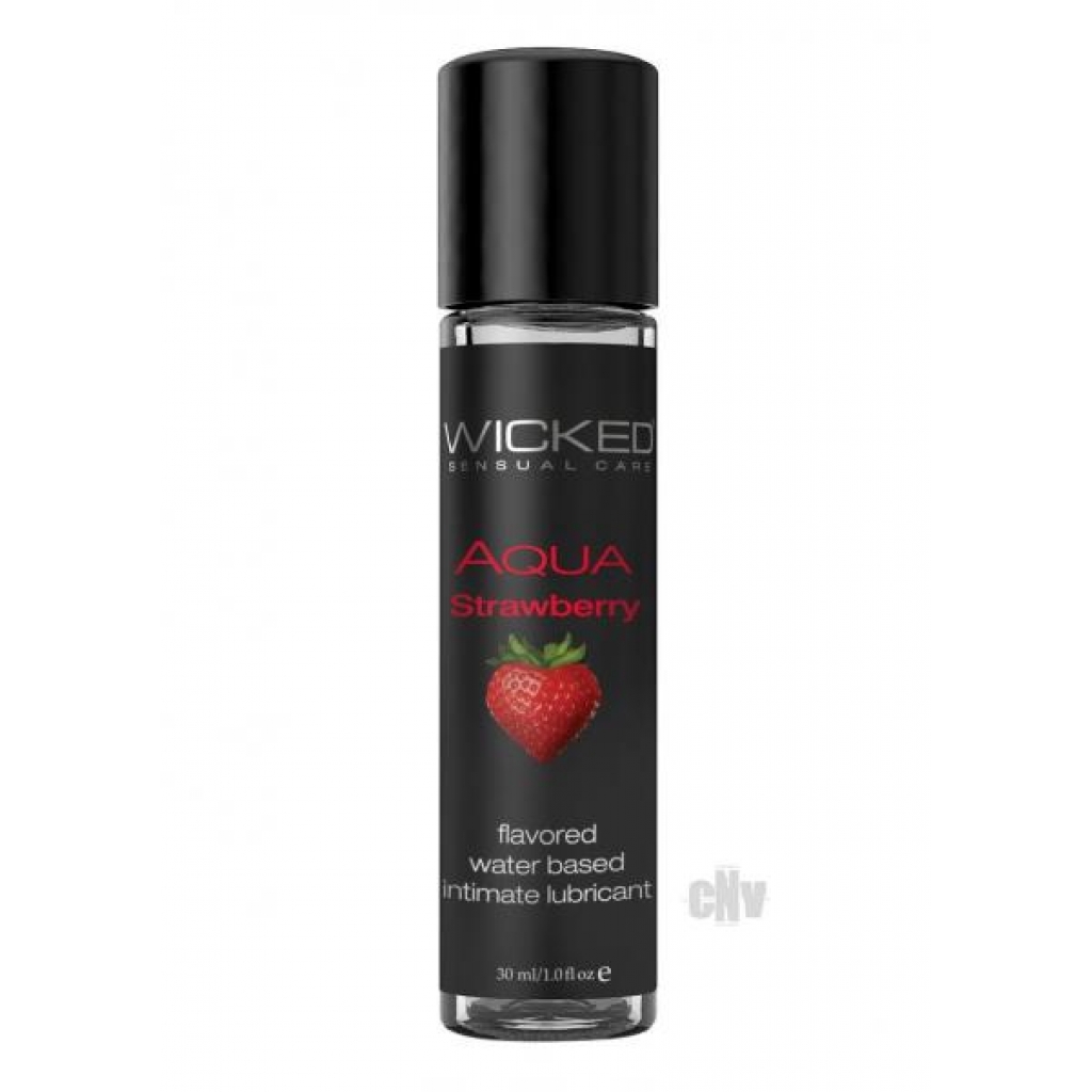 Wicked Aqua Strawberry Lube 1oz - Wicked Sensual Care