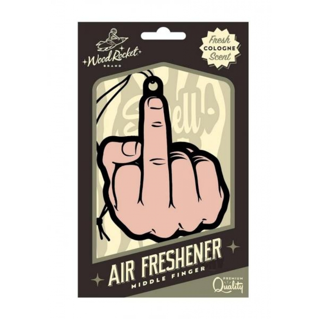 Middle Finger Air Freshener - Wood Rocket Llc