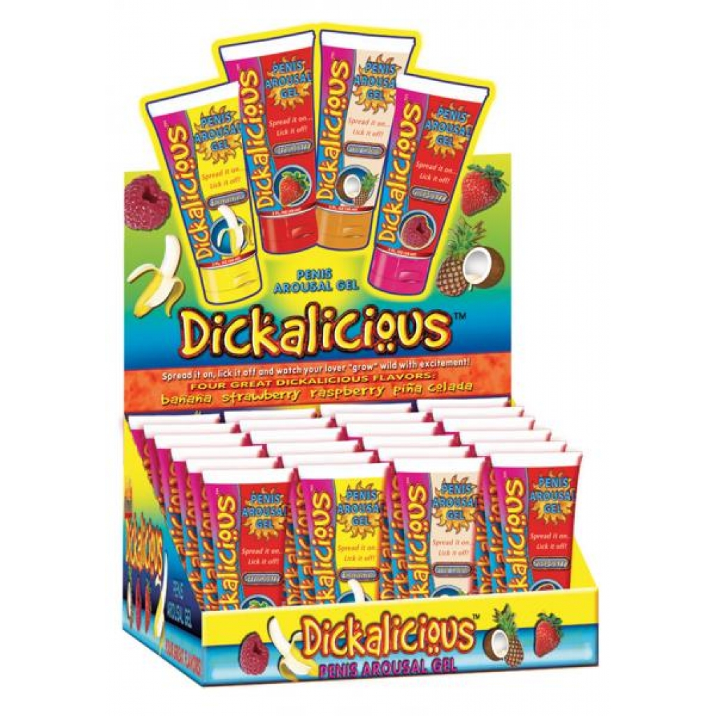 Dickalicious Penis Arousal Gel 24 Peice Assorted Display - Hott Products