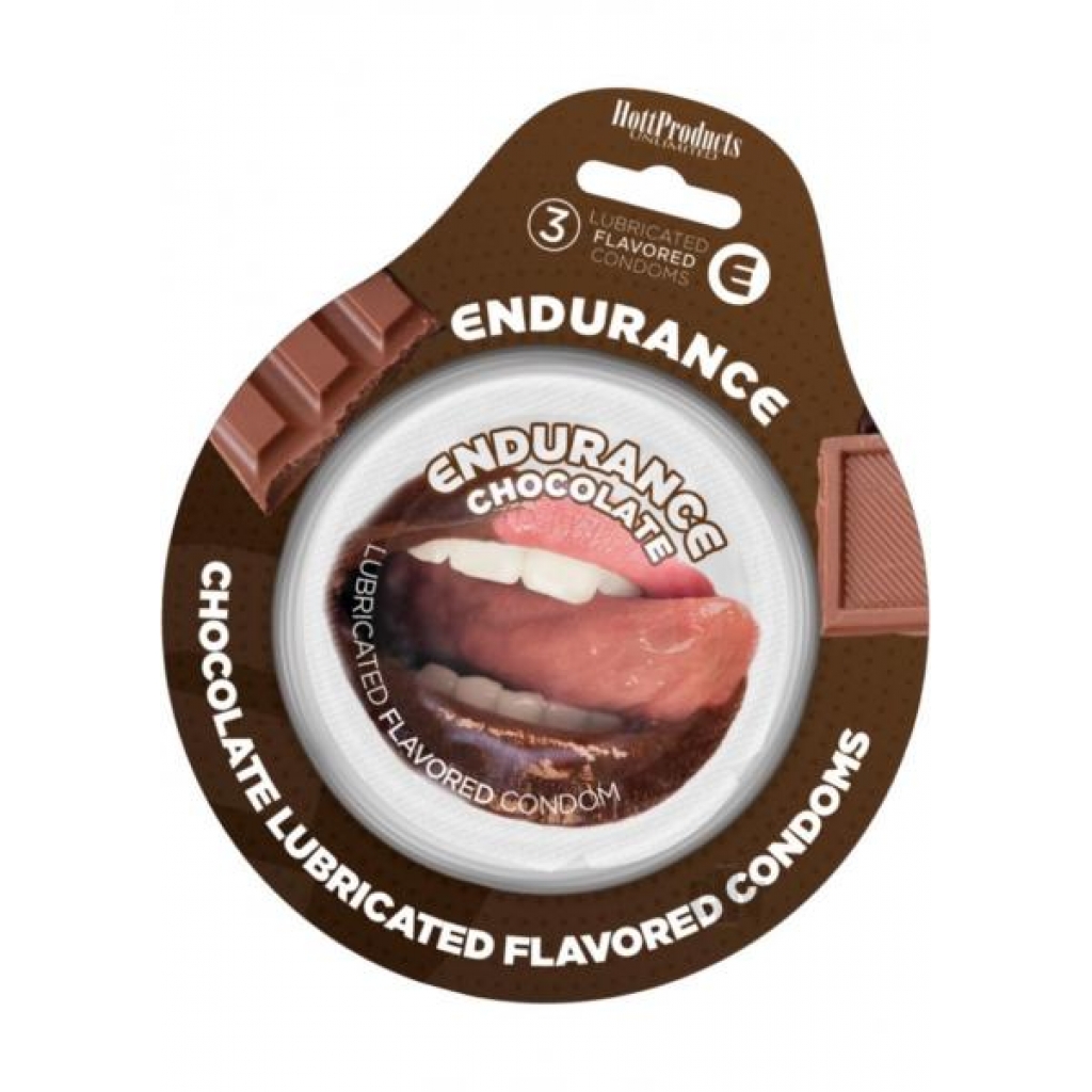 Endurance Condoms Chocolate 3`s - Hott Products