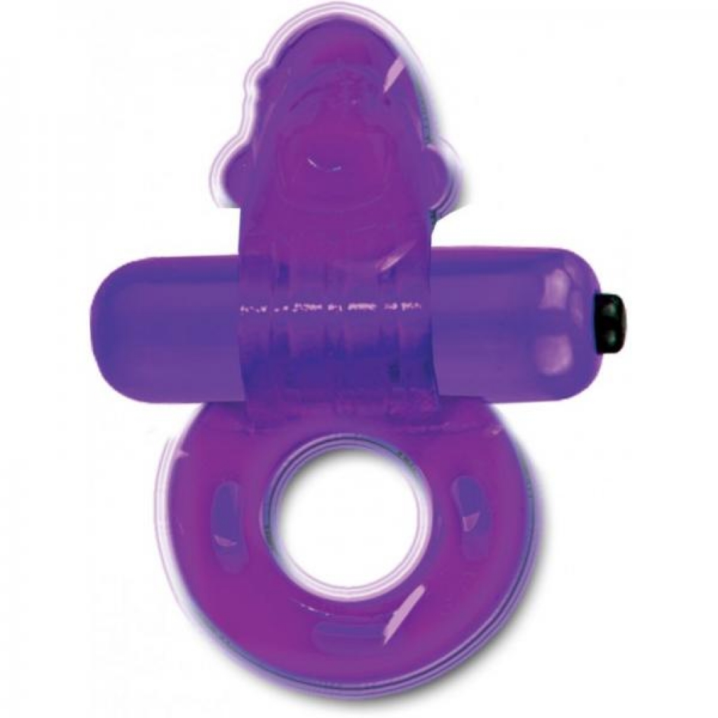 Purrrfect Pet Cock Ring Tickle Me Dolphin Purple - Hott Products