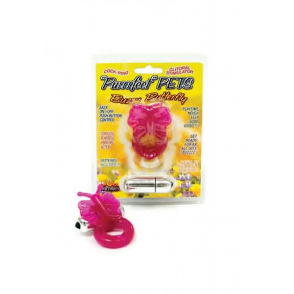 Purrrfect Pets Buzzy Butterfly Stimulator With Vibrating Bullet  Magenta - Hott Products