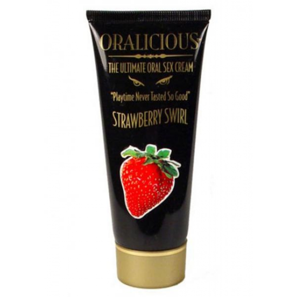 Oralicious Ultimate Oral Sex Cream - 2 Ounces Strawberry Swirl