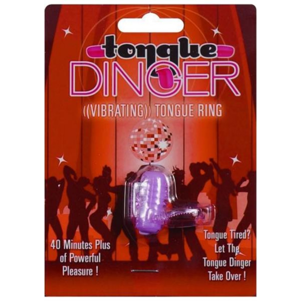 Tongue Dinger Vibrating Tongue Ring Purple - Hott Products