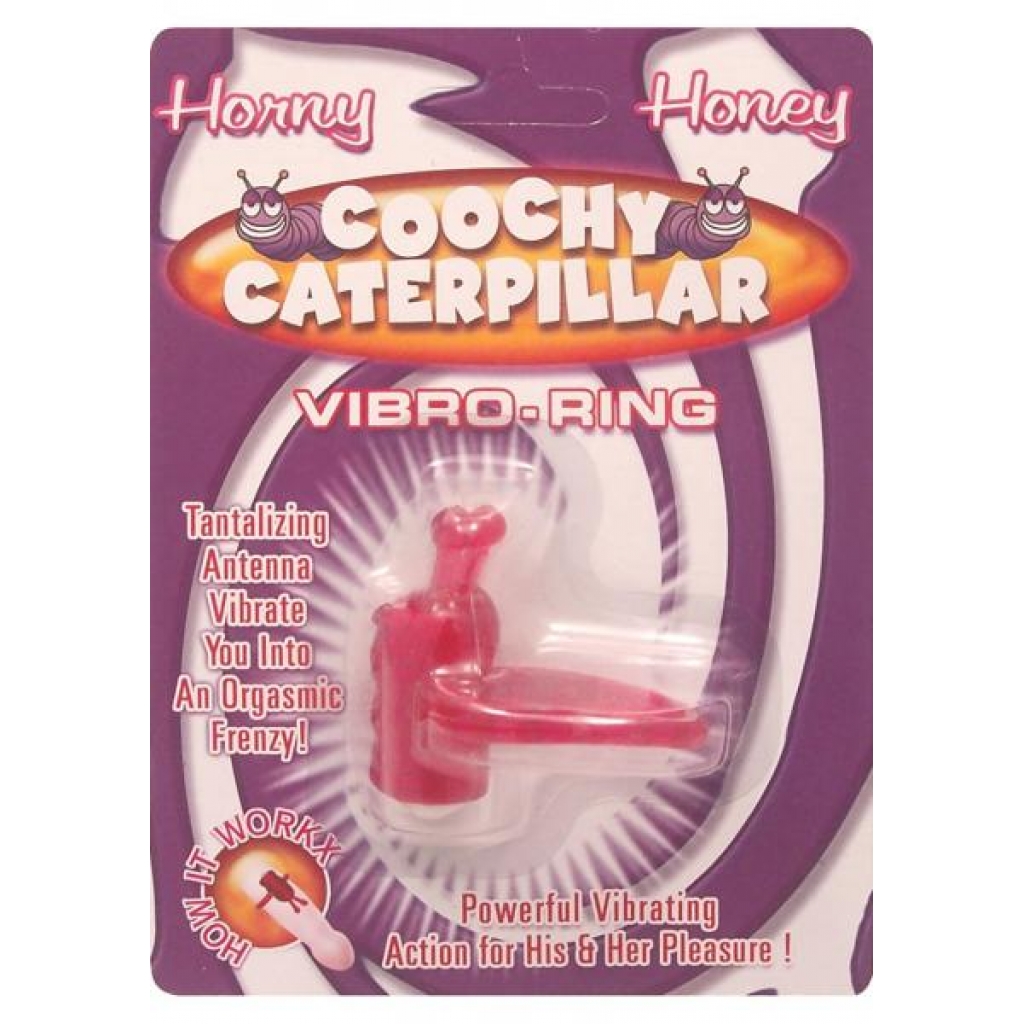 Horny Honey Coochy Caterpillar Vibro Cock Ring Magenta - Hott Products