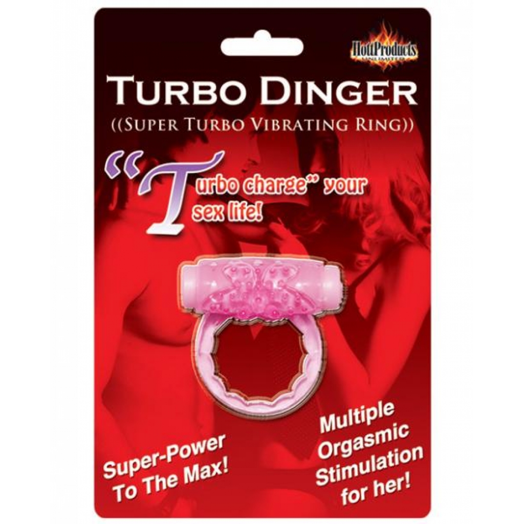 Humm Dinger Super Turbo Vibrating Cock Ring Magenta - Hott Products