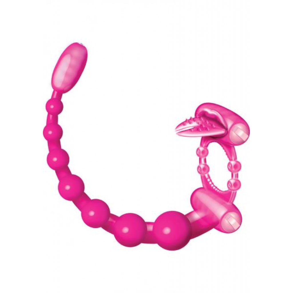 Super Xtreme Vibrating Scorpion Silicone C Ring - Magenta