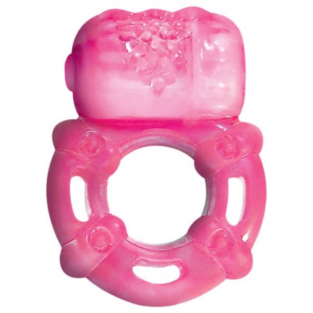 Super Stud Orgasmic Vibrating Silicone Cock Ring Waterproof Magenta - Hott Products