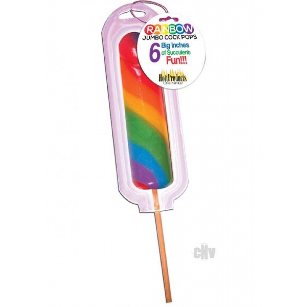 Rainbow Jumbo Cock Pop - Hott Products