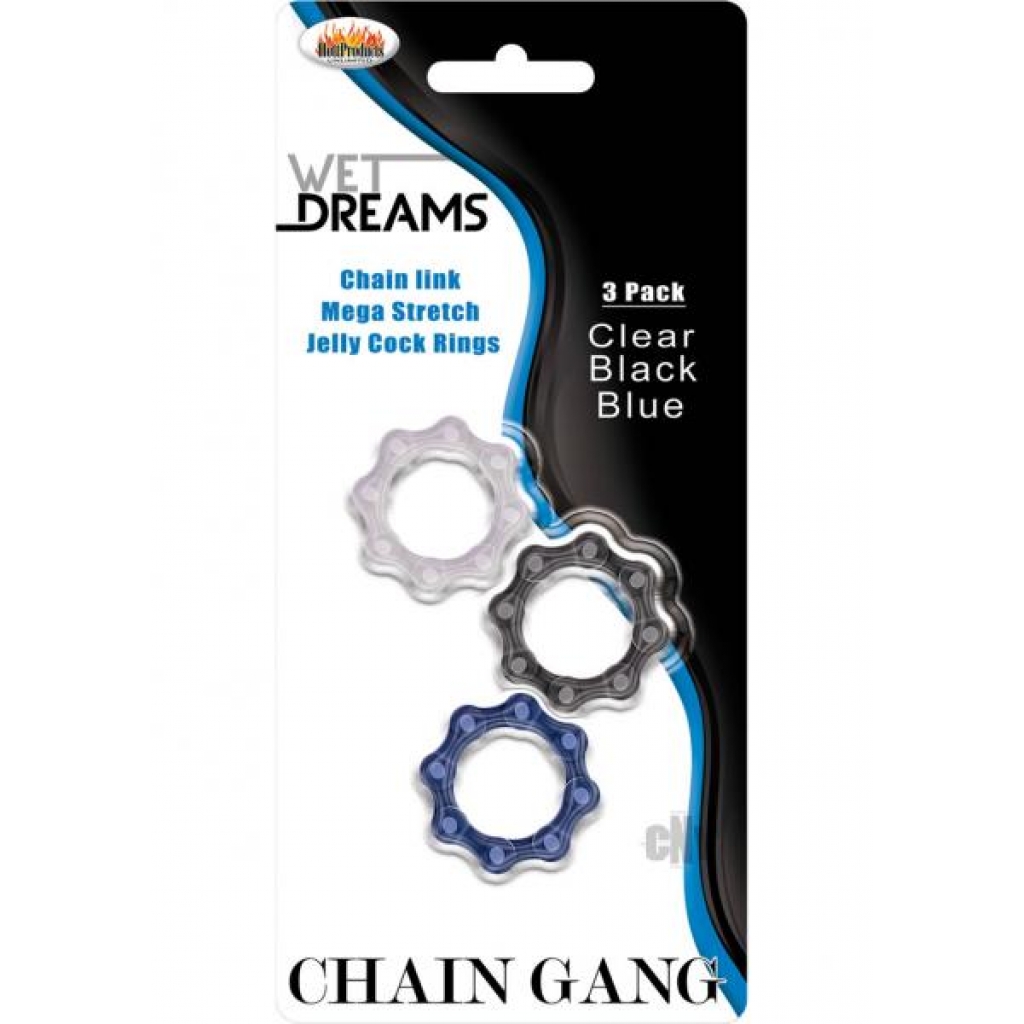 Chain Gang Cock Rings 3 Pack