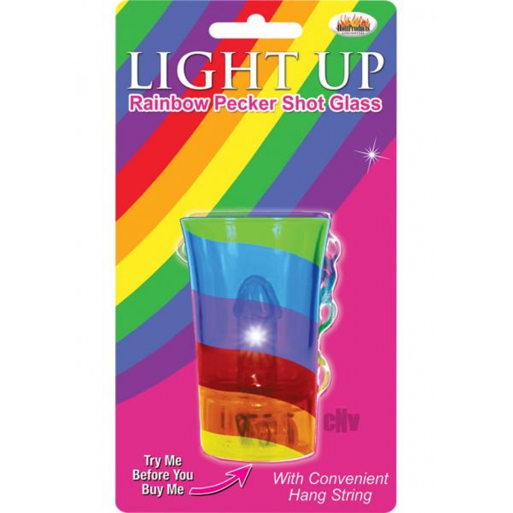 Light Up Rainbow Pecker Shot Glass - Hott Products