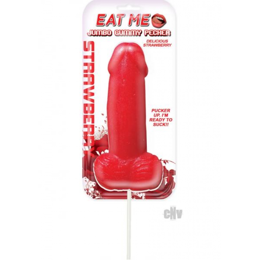 Jumbo Gummy Cock Pop Strawberry - Hott Products