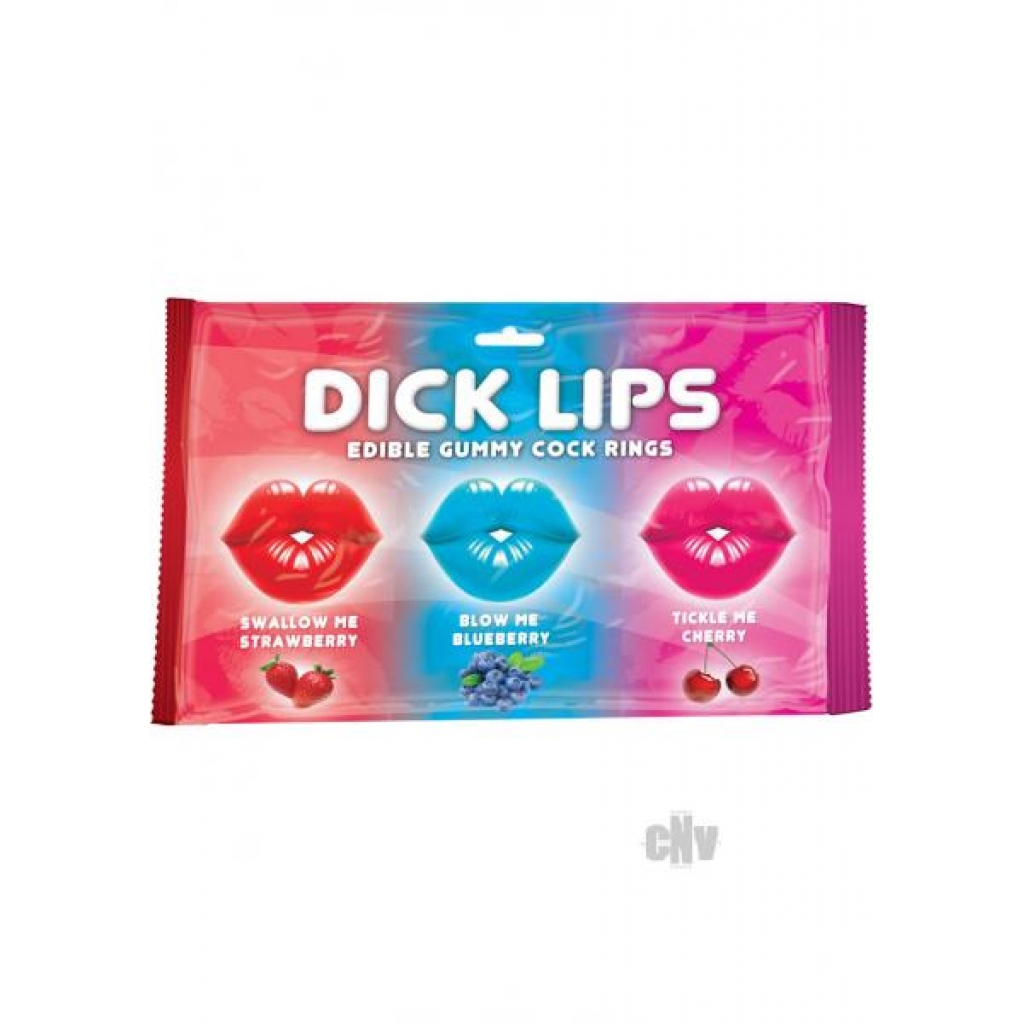 Dick Lips Gummy Cock Rings 3 Pack - Hott Products