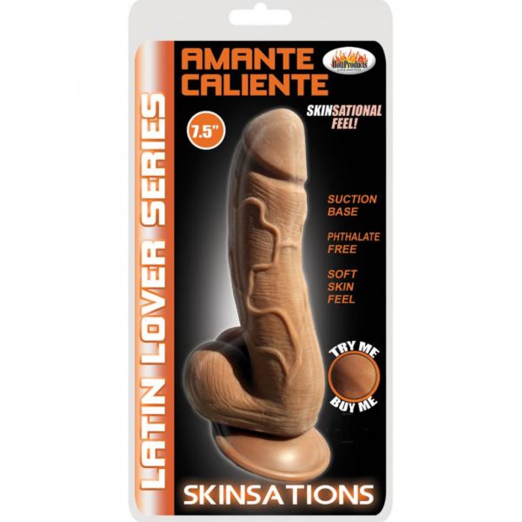 Skinsations Amante Caliente 7.5 inches Tan Dildo - Hott Products