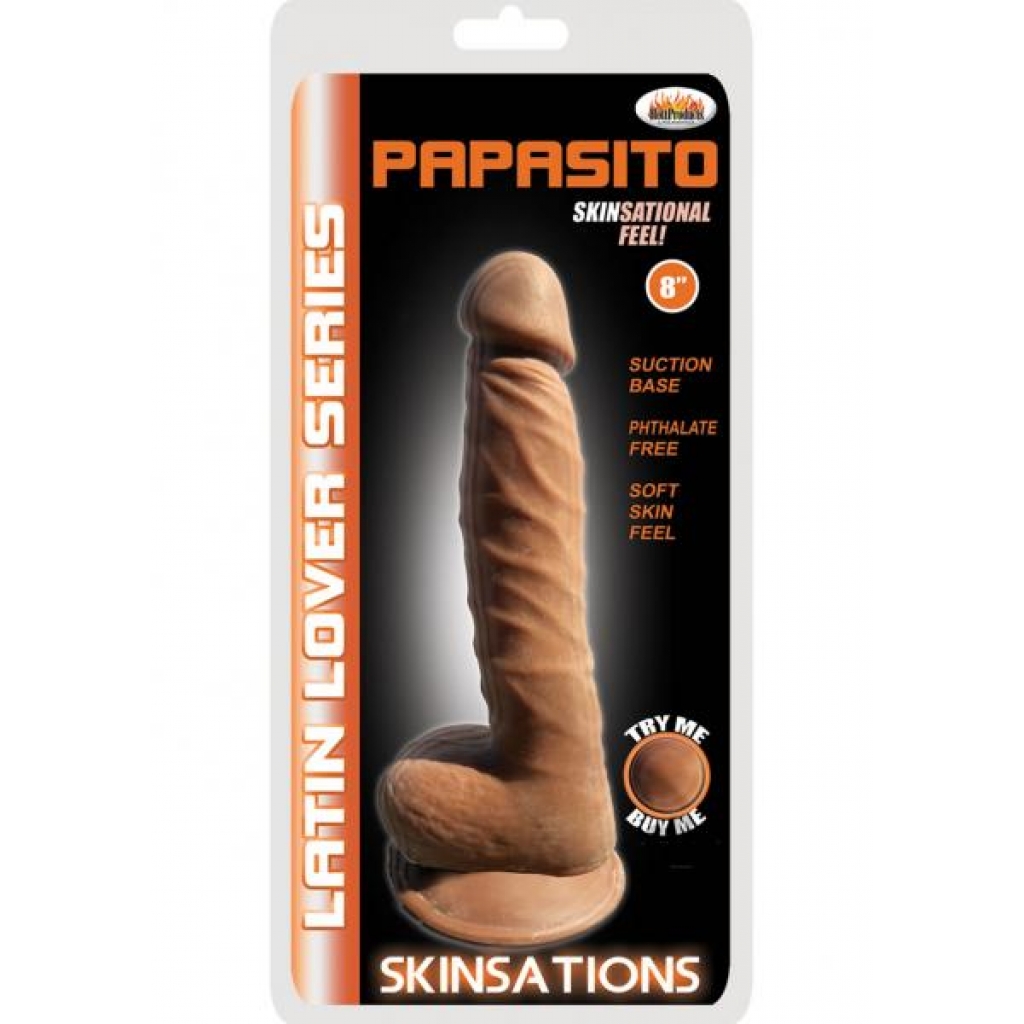 Latin Lover Papasito 8-Inch Posable Dildo - Tan