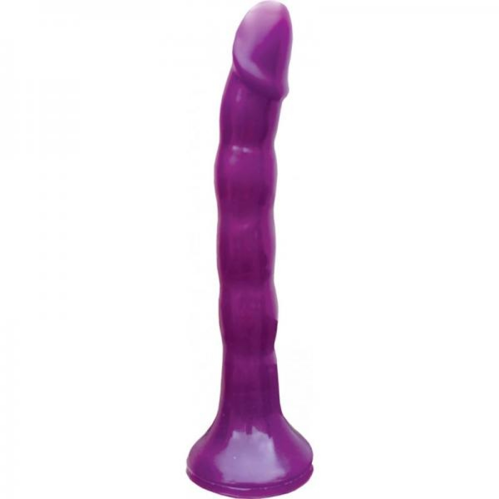 7-Inch Purple Strap-On Dildo with Harness