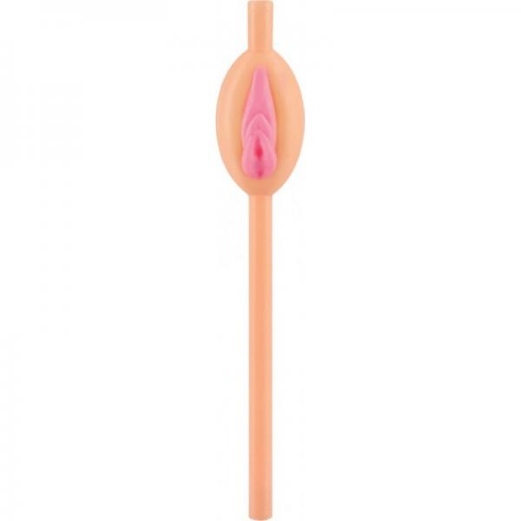 Pussy Straws 8 Count Package Pink Beige - Hott Products