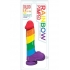 Rainbow Pumped Silicone Dildo 9.4 inches - Hott Products