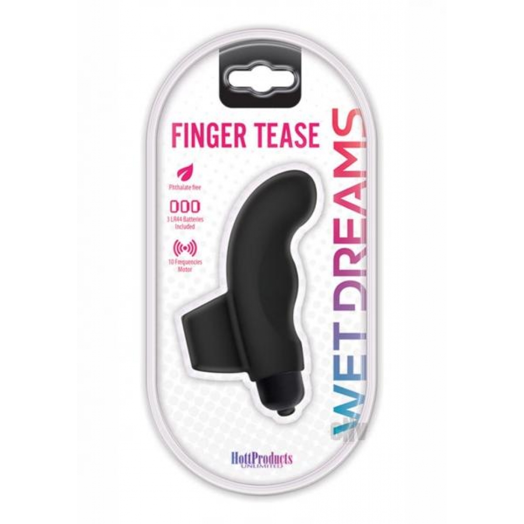 Wet Dreams Finger Tease Vibe - Black