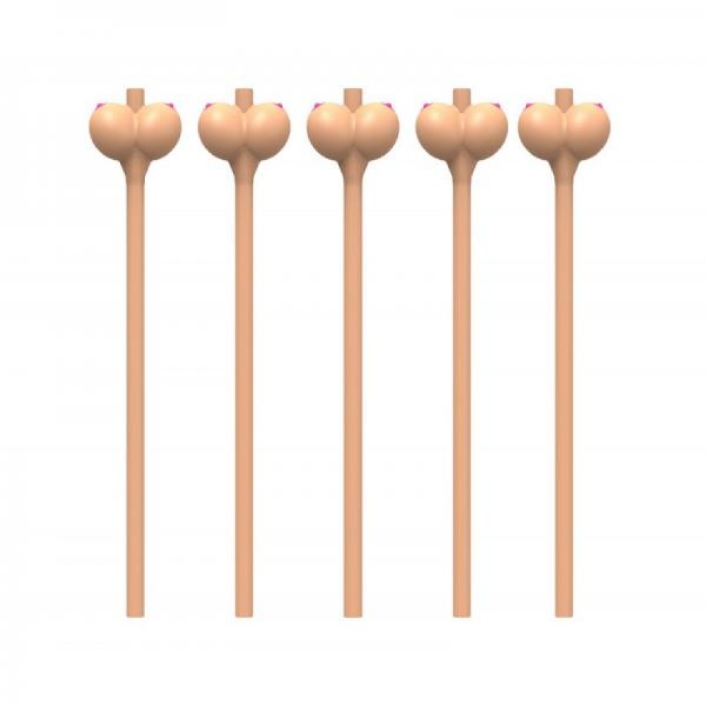 Boobie Straws Beige 6 Pack - Hott Products