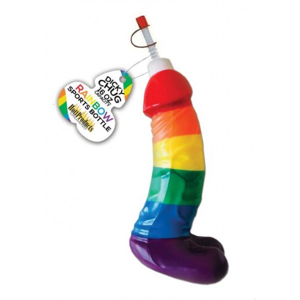 Rainbow Dicky Chug Sports Bottle 16 ounces Capacity - Hott Products