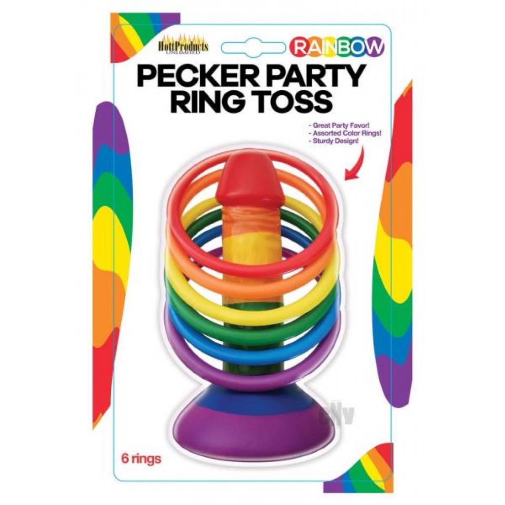 Rainbow Pecker Party Ring Toss Game