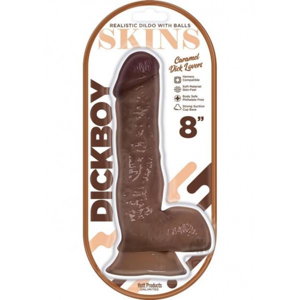 Dickboy Skins Caramel Lovers - 8 Dildo with Suction Cup