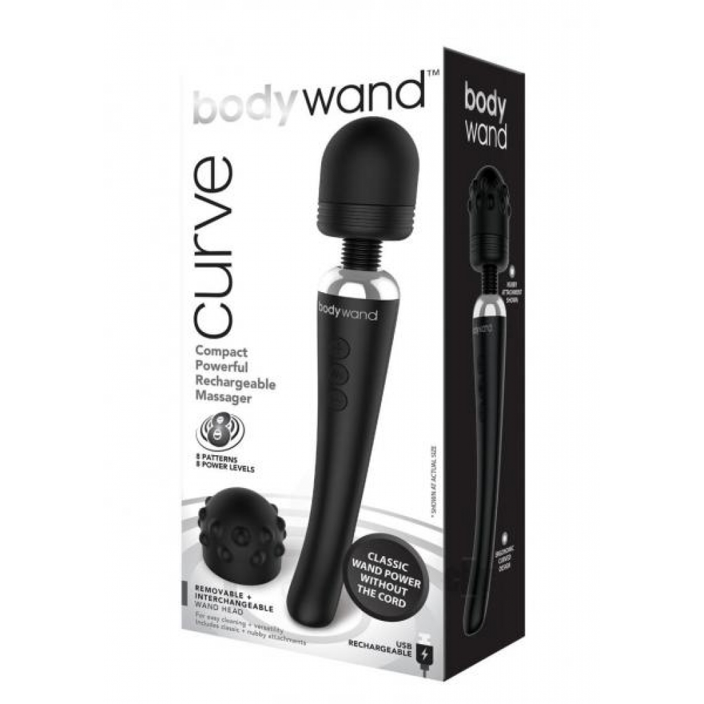 Bodywand Curve Rechargeable Wand Massager - Black