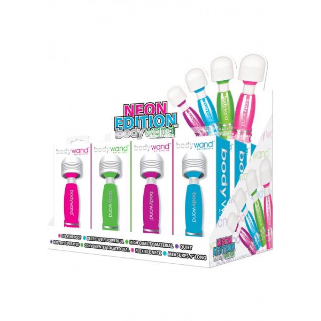 Bodywand Mini Massager Assorted Neon Colors 12 Counter Display - Xgen