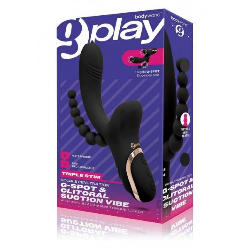 Bodywand G Play with Anal Beads - Black