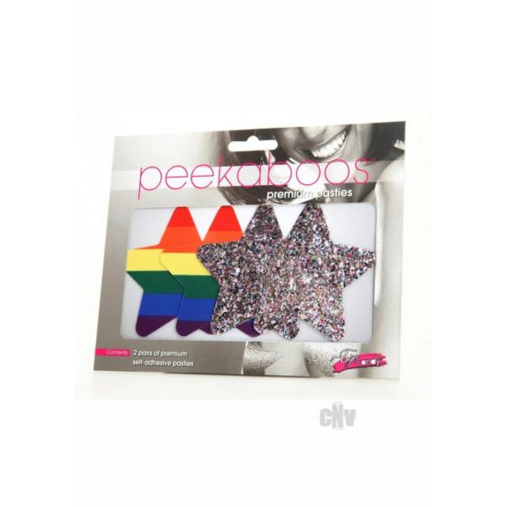 Peekaboo Pride Rainbow Glitter Stars - Xgen, Llc.