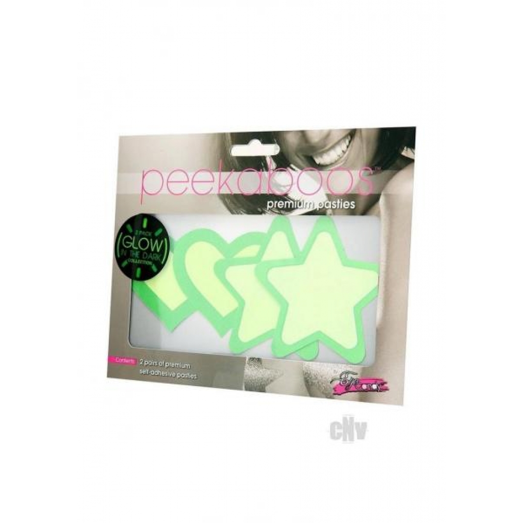 Peekaboo Gift Hearts/Stars - Green