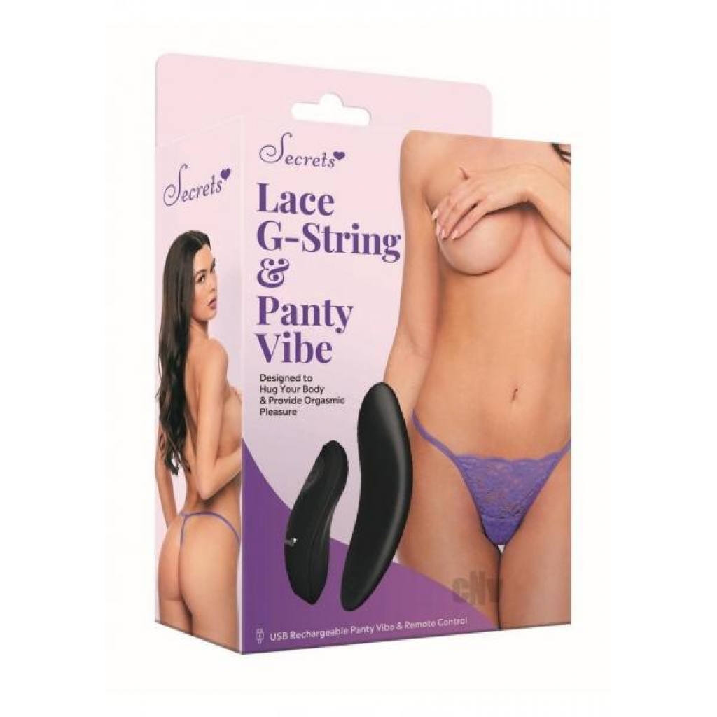 Sk Lace Gstring Panty Vibe OS Purple