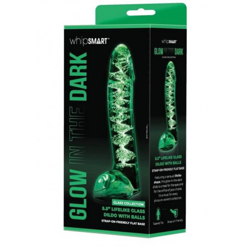 Whipsmart Lifelike Glass Dildo - Balls 5.5