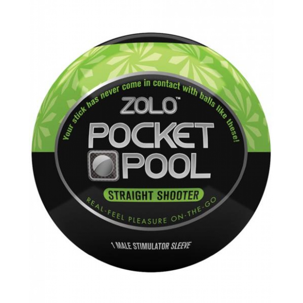 Zolo Pocket Pool Straight Shooter Green Sleeve - Adult Brand Concepts