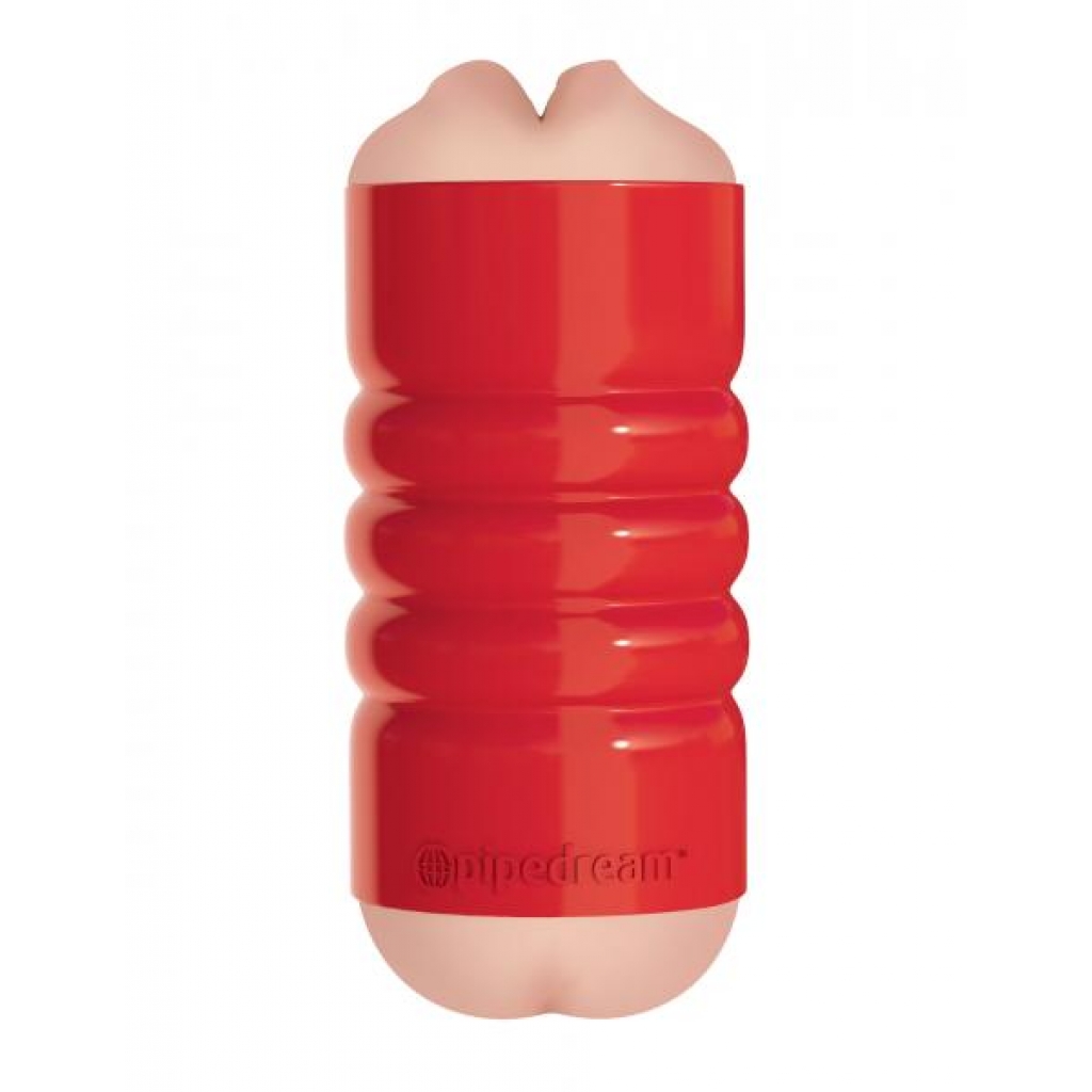 Tight Grip Mouth/Ass Masturbator Red Case - Pipedream