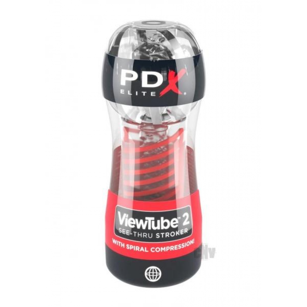 Pdx Elite Viewtube 2 Stroker - Clear/Red