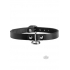 Leather Choker Collar with O Ring - Medium/Large