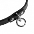 Leather Choker Collar with O Ring - Medium/Large