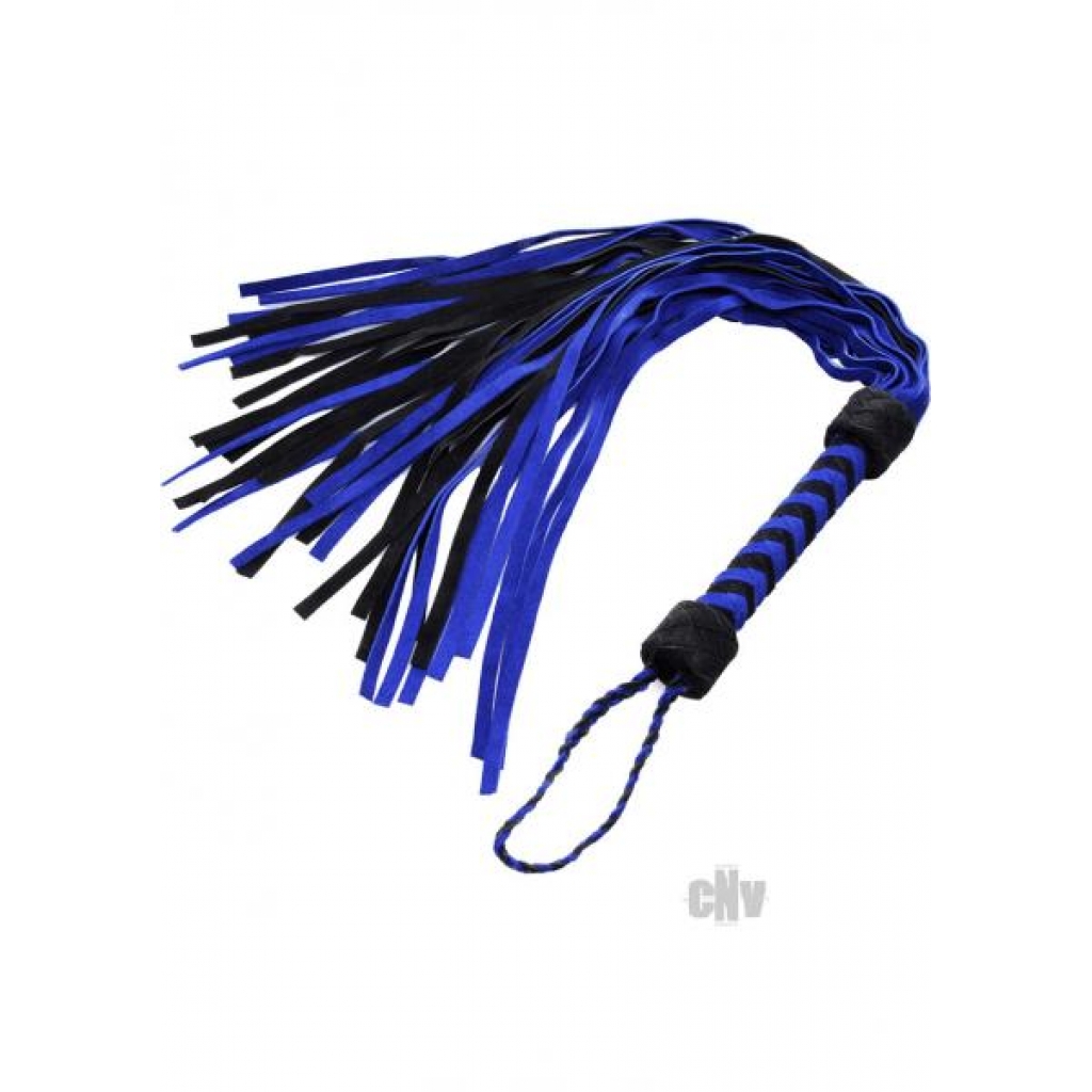 High-Quality Suede Flogger - Black & Blue