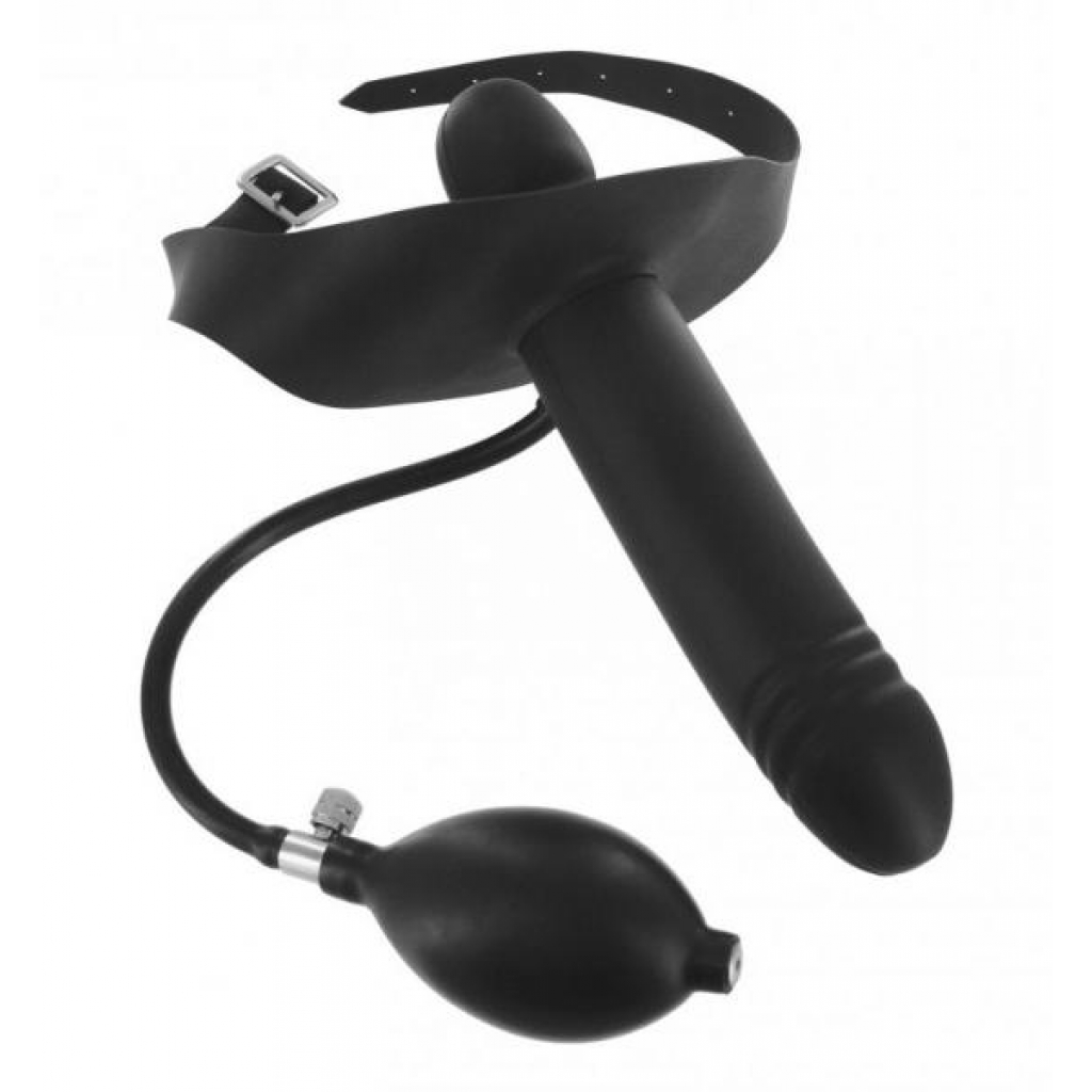 Incubus Inflatable Dildo Gag Black - Dual Functionality for Thrilling Restraint