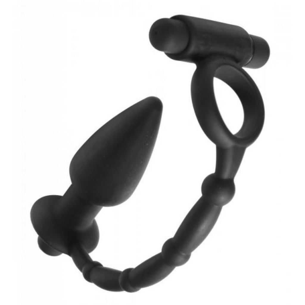 Viaticus Dual Cock Ring And Anal Plug Vibe - Xr Brands