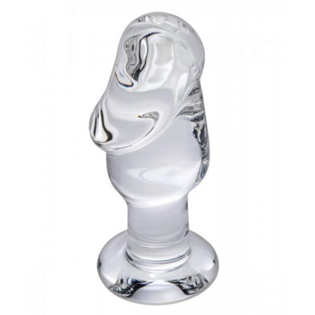 Asvini Glass Penis Anal Plug Clear - Xr Brands