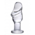 Asvini Clear Glass Penis Anal Plug