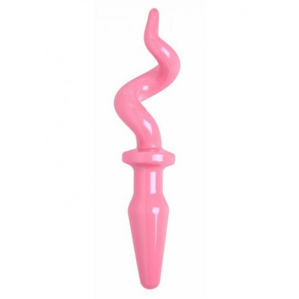 Piggy Tail Anal Plug Pink - Xr Brands