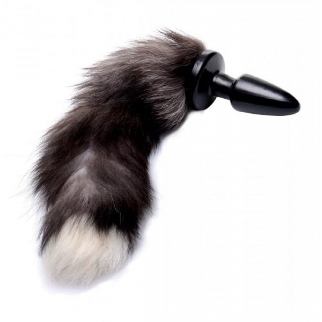 Tailz Grey Fox Tail Faux Fur Anal Plug - Sensational Fun